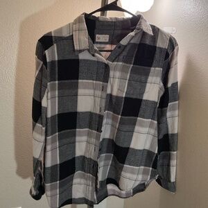 Black and White Flannel Size Kids XL